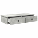 ZNTS Wall Shelf with Drawers Concrete Grey 80x31x17 cm Engineered Wood 859953