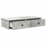 ZNTS Wall Shelf with Drawers Concrete Grey 80x31x17 cm Engineered Wood 859953