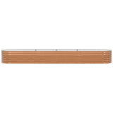 Garden Raised Bed Brown 400 x 80 x 44 cm Steel 42011330