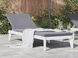 Sun Lounger White 100% Polypropylene Standard Height-Adjustable 364220