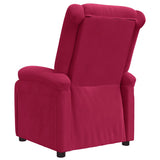 Recliner Chair Wine Red Velvet 342404