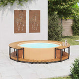 Spa Surround 273x53 cm Solid Acacia Wood 310091