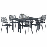 Garden Dining Set 7 pcs Anthracite Powder-coated Steel 3378818
