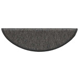Stair Mats 15 pcs 56x17x3 cm Beige and Grey Half Round 326894