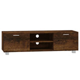 TV Cabinet Smoked Oak 140x40.5x35 cm Engineered Wood 342626