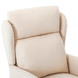 Massage Chair with Cushion Cream 93.5 x 67.5 x 101.5 cm Fabric 348358