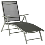 10 Piece Garden Dining Set Black and Silver 3070646