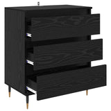 Sideboard with Drawer Black Oak 60 x 35 x 70 cm Engineered Wood 881946