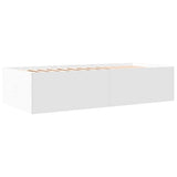 Daybed with Drawers without Mattress White 90x190 cm Single 3280881