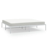 ZNTS Metal Bed Frame without Mattress White 180x200cm 350917