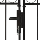 Fence Gate ASSEN Double Door with Arched Top Steel 400x200 cm 143096