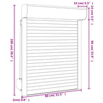 ZNTS Roller Shutter Aluminium 80x100 cm Anthracite 144977