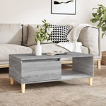 ZNTS Coffee Table Grey Sonoma 90x50x36.5 cm Engineered Wood 821050