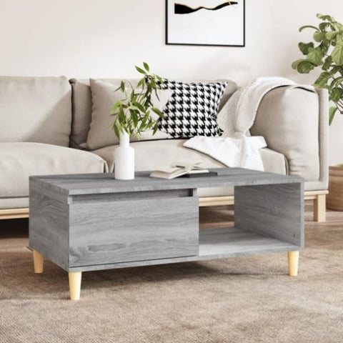 ZNTS Coffee Table Grey Sonoma 90x50x36.5 cm Engineered Wood 821050