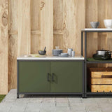 Kitchen Storage HATTEM Olive Green 90 x 50 x 53 cm Steel 874999