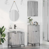 Bathroom Furniture Set 3 pcs Grey sonoma Engineered wood 3393109