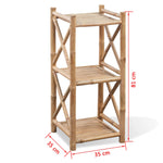 ZNTS 3-Tier Square Bamboo Shelf 242491