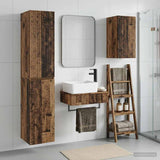 Bathroom Furniture Set 3 pcs Old Wood 33 x 34.5 x 160 cm 3406061