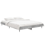 Bed Frame without Mattress Concrete Grey 140x190 cm 832281