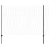 Welded Wire Fence 10 x 1.5 m PVC-Coated Steel Green 3336695