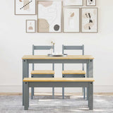 4 Piece Dining Set PANAMA Grey Solid Wood Pine 3345168