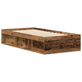 Bed Frame without Mattress Old Wood 100x200cm Engineered Wood 3328820