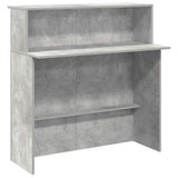 Reception Desk Concrete Grey 200x50x103.5 cm Engineered Wood 3324217