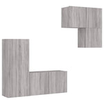 4 Piece TV Wall Units Grey Sonoma Engineered Wood 3216433