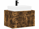 Bathroom Furniture Set Smoked Oak Engineered Wood 3404295