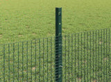 Welded Wire Fence with Posts 25 x 0.5 m Galvanised Steel Green 3336467