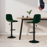 Bar Stools 2 pcs Dark Green Velvet 333994