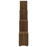 Staircase Bookcase Brown Oak 142 cm Engineered Wood 342602