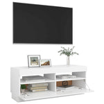 ZNTS TV Cabinet with LED Lights White 100x35x40 cm 804454