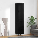 Highboard Black Oak 34.5 x 34 x 180 cm Engineered Wood 3416142