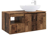 Bathroom Furniture Set 2 pcs Old Wood Engineered Wood 3404092