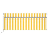 Manual Retractable Awning with Blind&LED 4x3m Yellow&White 3069423