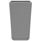 Garden Planters 2 pcs Light Grey 32.5x32.5x57 cm PP 367847