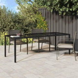 Garden Table Pure Black 250 x 100 x 75 cm Poly Rattan 362554