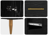Highboard Black Oak 69.5 x 34 x 180 cm Engineered Wood 3416100