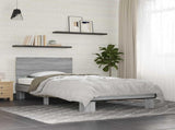 Bed Frame with Headboard Grey Sonoma 80 x 200 cm 8009086
