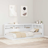 Storage Headboard with Shelf White 90 cm Engineered Wood 3335453