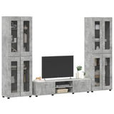 TV Cabinet Set FLORIN 3 pcs Concrete Grey Engineered Wood 3397987