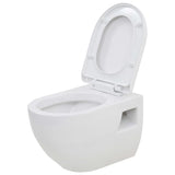 Wall-Hung Toilet with Concealed Cistern Ceramic White 275791
