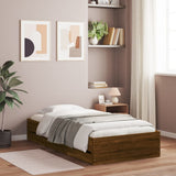 Bed Frame with Drawers without Mattress Brown Oak 90x200 cm 3207300