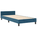 ZNTS Bed Frame in Dark Blue Velvet, 90x190 cm 3344913