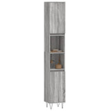Bathroom Cabinet Grey Sonoma 30x30x190 cm Engineered Wood 831538