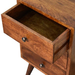 4 Drawer Multi Chestnut Bedside IN3278