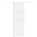 Sliding Door Manual White 78 x 232 cm Solid pine wood and steel 3333251
