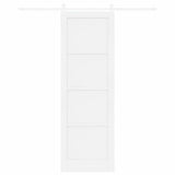 Sliding Door Manual White 78 x 232 cm Solid pine wood and steel 3333251
