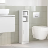 Bathroom Cabinet with Roll Holder White 20.5x22x90 cm 858497